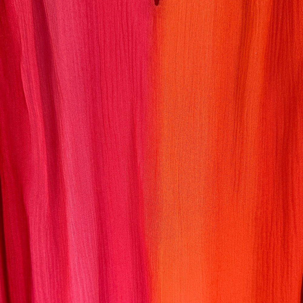 Ralph Lauren Vibrant Pink and Orange Silk Top - Picture 6 of 7